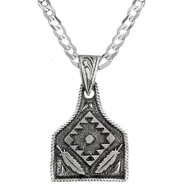 Aztec Feather Cowtag (In Stock)